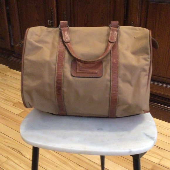 Lancel Paris Handbags - Lancel Tan Bag with Leather Accents